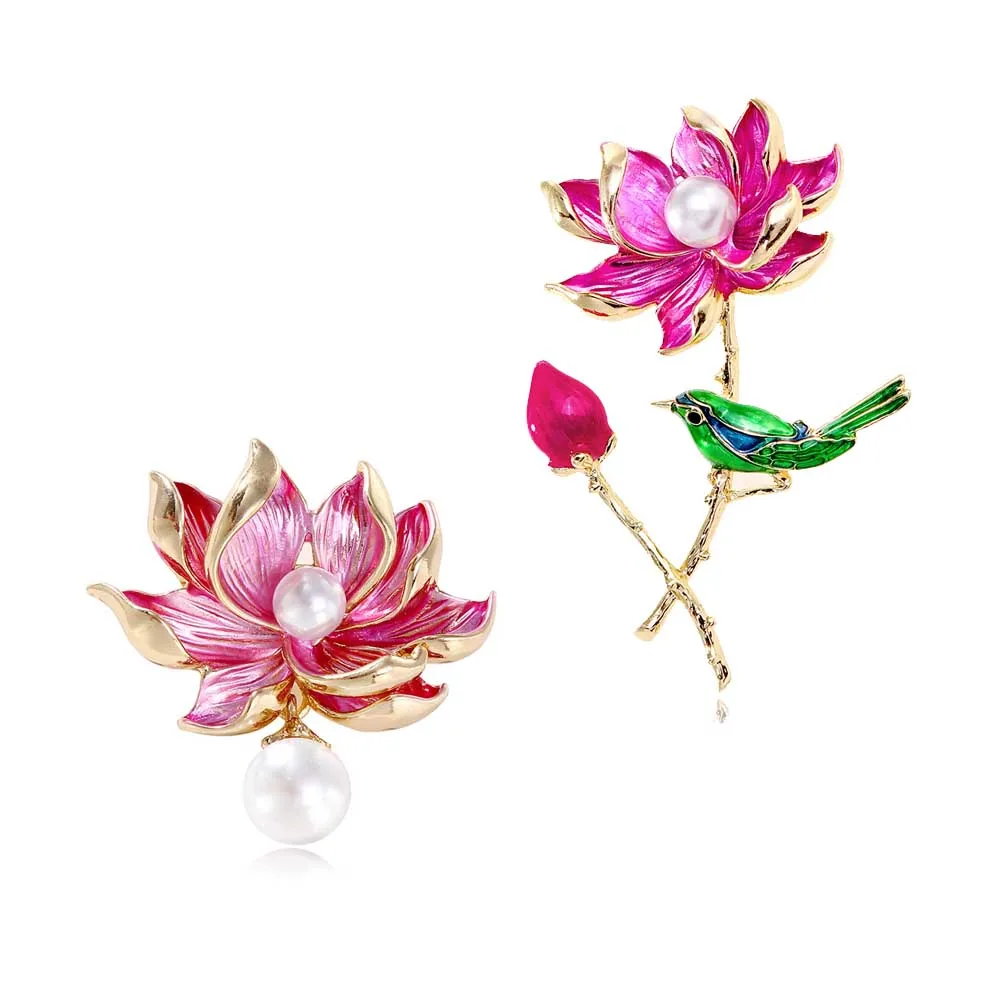 Kitajski slog lotus design broška high-end lepe cheongsam pribor pin darila