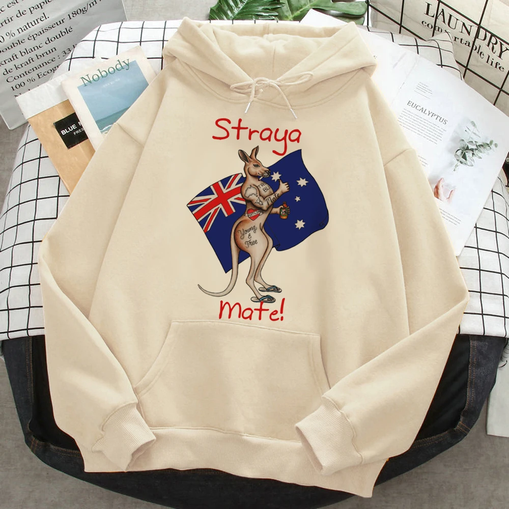 Avstralija hoodies ženske ulične 2023 dolg rokav vrh smešno hoddies pulover ženski Zimski pulover