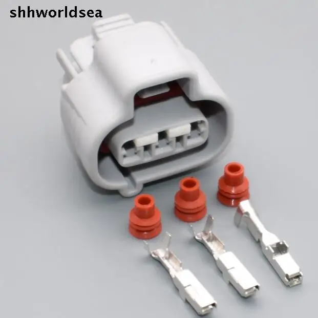shhworldsea 2/5/30/100sets 3pin ženski stanovanja vodotesen plug auto ožičenje, pas, kabel, priključek DS-BN-3F-GR