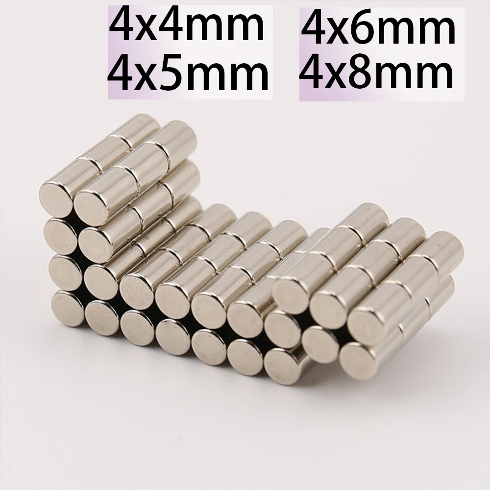 4x4 4x5 4x6 4*8 mm Magnet Velesila 4x8mm N35 Neodymium Magneti Iskanje Magnetni Hladilnik DIY Obrti Aimant Močno dropshipping