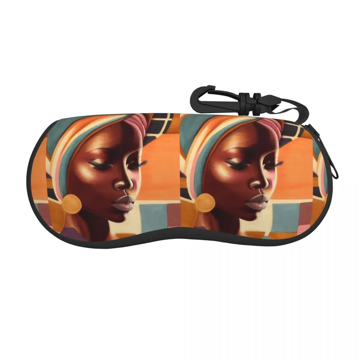 Lepo Afriško Žensko Horizontalno Očala Primeru Iwakasumi Umetnosti Moških Patentna Zadrga Sončna Očala Vrečka Trend Očala Žep Za Dodatno Opremo