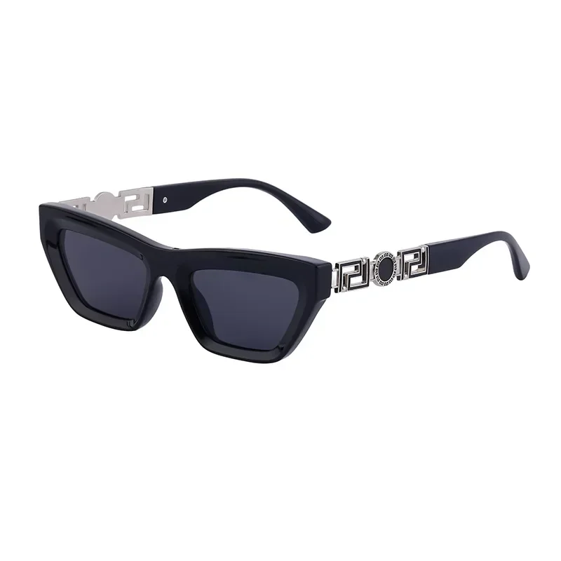 2024 Trendy Novih Mačka Oči Žensk, sončna Očala Kovinski Votle Noge Eyeglass Okvir Preprost Posebne Zaščite pred Soncem Sunnies UV400 Gafas