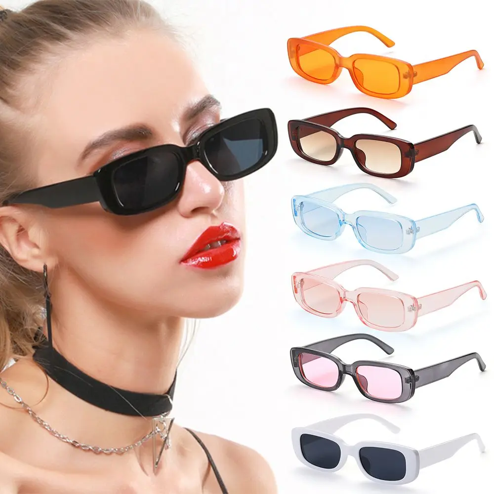 Retro Kvadratni Okvir UV-400 Zaščita Očala sončna Očala Očala Ženske sončna Očala