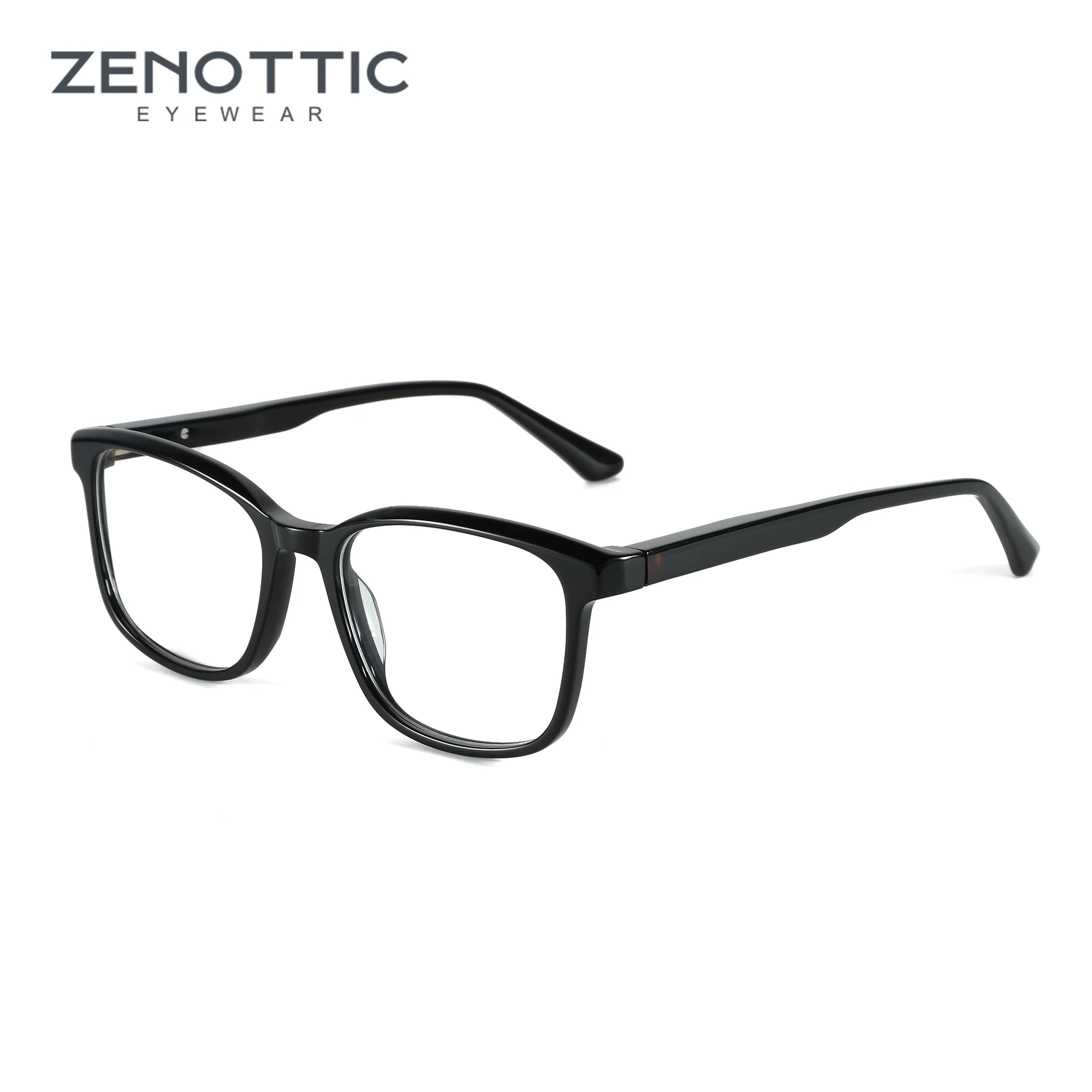 ZENOTTIC 2023 Moški Očal Okvir, s Preglednimi Objektiv Trend Očala Kvadratnih Brez Recepta Acetat Očala 1793