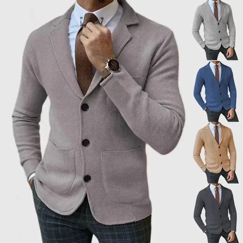 Moške 2023 Jesen/zima Britanski Slim Fit Barva beloprsi Singl Priložnostne Obleko