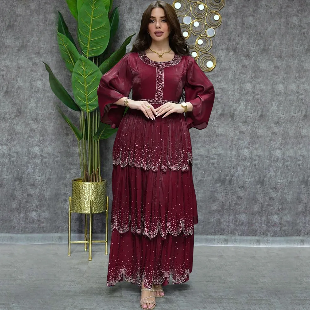 Dubaj Arabskem Večerno Obleko Modni Diamant Abaya Kimono Muslimanskih Abayas za Ženske Priložnostne Ženski Islam Oblačila Vistidos Musulmana