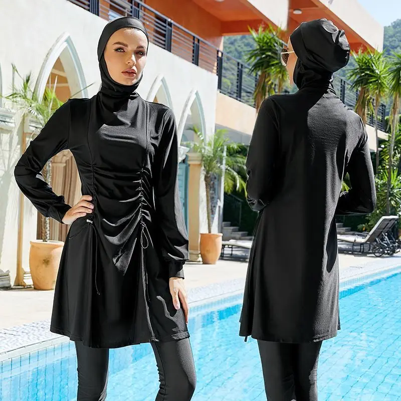 Polno Kritje Islamske Plažo, Obleke, Ženske Muslimanskih Kopalke Lady Skromno Dolge Rokave Burkinis 2023 Kopalke, Kopalke Abaya