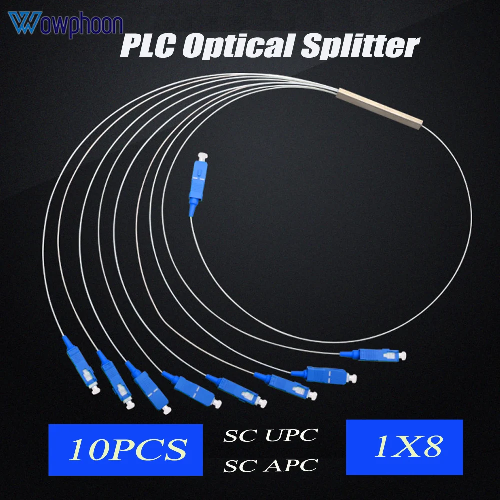 10PCS mini modul svjetlovodni plc splitter SC APC SC UPC optični delilnik 1x8 plc mini tip optični delilnik