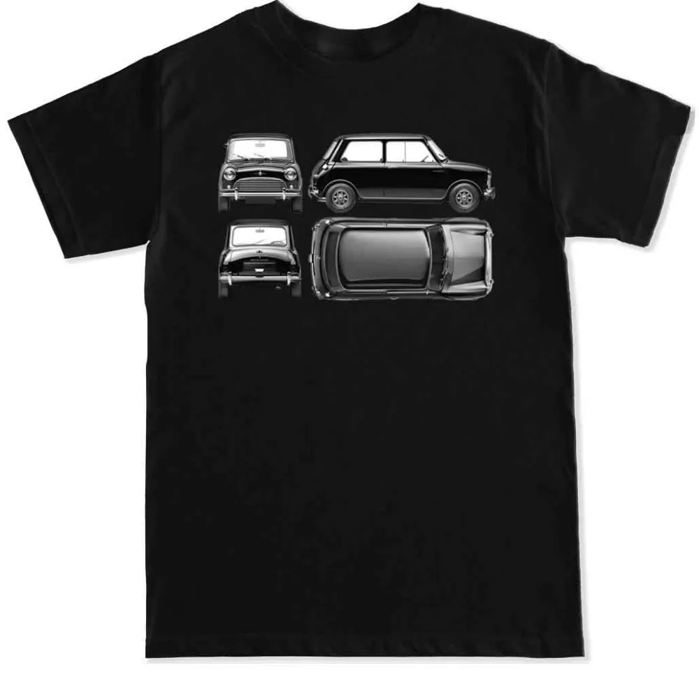 Austin Mini Vtec Klasičnih Morris Vtec Moške Črne 2019 Vroče Prodajo Super Modni Poletje Moda Tisk Ustvarite Svoj Majica s kratkimi rokavi