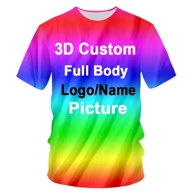 Ime po meri Vaše Izključno T-shirt 3D tiskanih Moški Ženske Modni osebno grafični DIY sliko O-vratu, kratka sleeved kostum