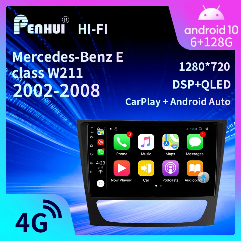 Avto DVD Za Mercedes Benz, E Razred W 211 Android Avto Radio Večpredstavnostna Video Predvajalnik Navigacija GPS Double Din