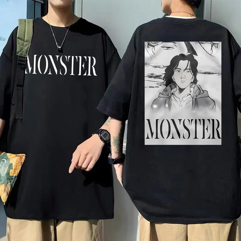 Anime Monster Majica Vinland Saga Tees Manga Pošast Naoki Urasawa Dvostransko Tiskanje Tshirt Moški Ženske Priložnostne Modni T-shirt
