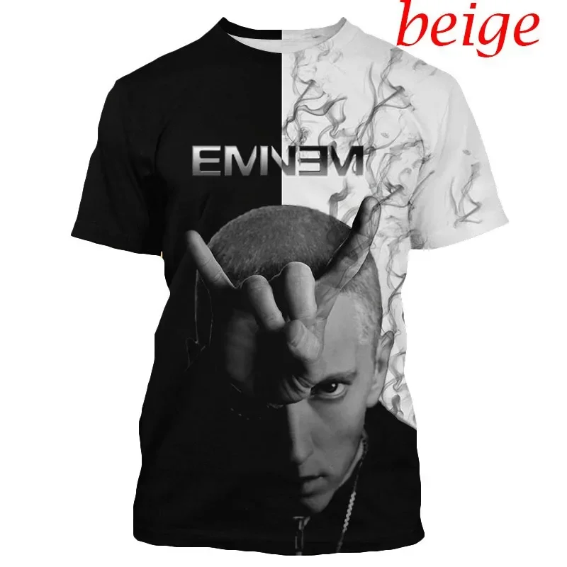 Nova Moda 3D Eminems Natisnjeni Kratkimi Rokavi Moški in Ženske, Hip Hop Par T Shirt Vrhovi