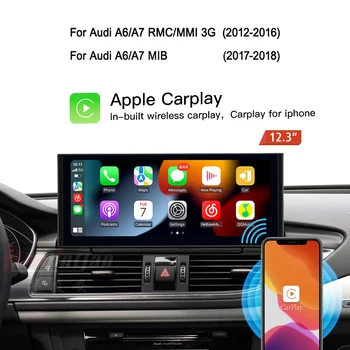 12.3 palčni avto radio stereo za Audi A6 A7 S6 RS6 A7 S7 RS7 2011-2018 nadgradnje Apple CarPlay Android Avto Navigacija 4G WiFi, BT