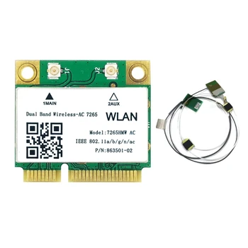 1200Mbps Bluetooth, združljiva 4.2 Mini PCI-E Kartico Wifi AC7265 Brezžični 7265 802.11 ac 2.4 G 5Ghz Za Prenosnik 7260HMW