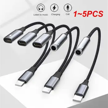 1~5PCS Tip C do 3,5 mm izhod za Slušalke in Adapter za Polnilnik,2-v-1 USB C do Aux Priključek za Avdio DAC in Hitro Polnjenje Kabel za Macbook