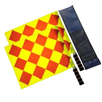 2 Kos Ročno Zastavo Kvadratni Vzorec Mini Zastavo Nepremočljiva Ročaj Oxford Zastavo za Nogometni Sodnik