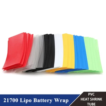 20~500pcs 21700 Lipo Baterije Film PVC Heat Shrink Tube Precut Shrinkable Izolirana Rokav Zaščito Cevi Zajema Paket Baterij Zaviti