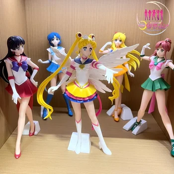 23 cm Sailor Moon Kozmos Film Bleščice Glamours Kaiou Michiru Mornar Sailor Neptun Uran Pvc figuric Igrače