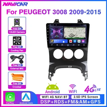 2Din Android10.0 avtoradia Za PEUGEOT 3008 MT 2009-2015 Stereo Sprejemnik GPS Navigacija Auto Radio DSP Avto Multimedijski Predvajalnik, IGO