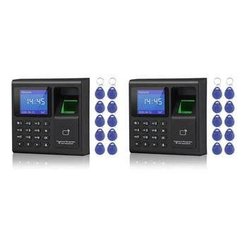 2X Biometričnih RFID za Nadzor Dostopa do Sistema RFID Tipkovnica USB bralnik Prstnih Sistem Elektronska Ura Udeležba Stroj