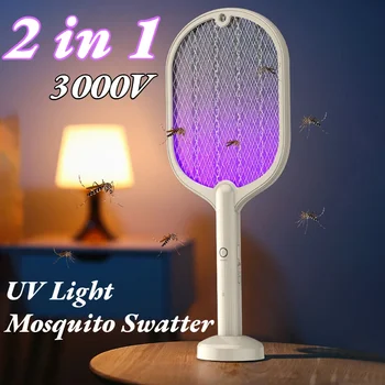 3000V Električni Komar Swatter Insektov past letenje morilec lopar UV Lučka za Napako Zapper USB Komar Past prostem komar morilec lučka