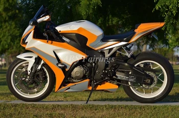 4Gifts Novo ABS Motocikel Fairings Kit Primerni Za HONDO CBR1000RR 2012 2013 2014 2015 2016 12 13 14 15 16 Karoserija Nastavite Oranžna Bela