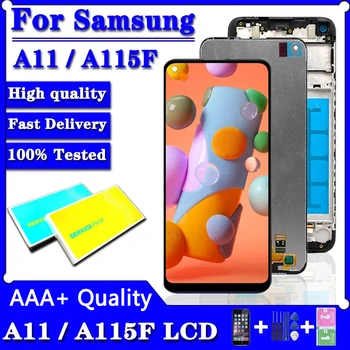 AAA+ Kakovost A115 LCD zaslon Za Samsung A11 LCD A115 A115F A115F/DS LCD-Zaslon, Zaslon na Dotik, Računalnike Skupščine