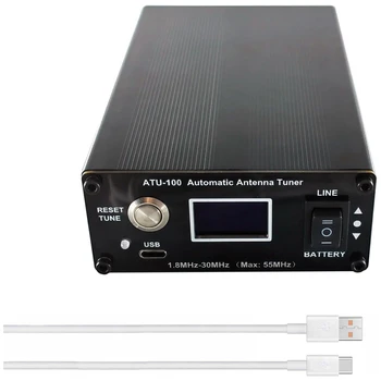 ATU-100 Antena, Sprejemnik Za Ham Radio 1.8-55Mhz Avtomatski Antenski Tuner Za N7DDC 100W Open Source Kratkotalasni Z Baterijo Trajne