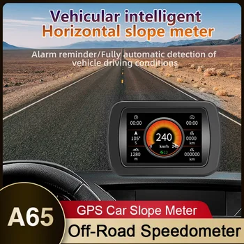Avto A65 GPS Off-road HUD merilnik Hitrosti GPS, Digitalni Pobočju Meter Roll Kota Multifunkcijski Digitalni Naklon Meter Head Up Display