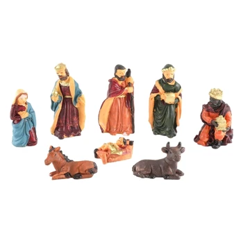 Božič Jaslice Figurice Miniature Okras Cerkve Darilo Doma Okraski Dropship