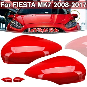 Desno Krilo Vrat Rearview Mirror Kritje Strani Ogledalo Skp Lupini za Ford Fiesta MK7 2008-2017 Rdeča