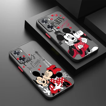 Disney London Minnie Mickey Mlečno Prosojna Za NASPROTNEGA X5 X3 A54S A5 A94 O16 A53S A57 A74 A72 A96 A98 A78 5G Funda Primeru Telefon