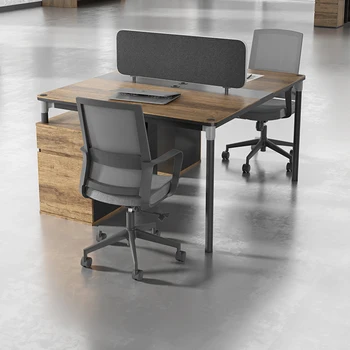Dve osebi, urad za mizo in stol kombinacija minimalistične sodobne zaslon osebje delovno mizo računalniško mizo in stol kombinacija
