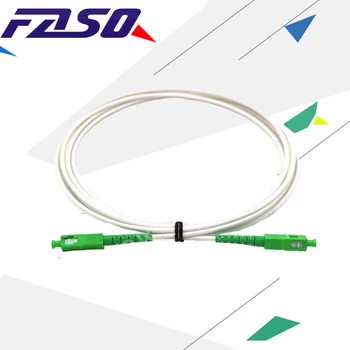 FASO 50Pcs 1Meter SC/APC-SC/APC svjetlovodni Pot Kabel Enem Načinu G652D/G657A1/G657A2 Simplex 3.0 mm za Belo, LSZH Jakna
