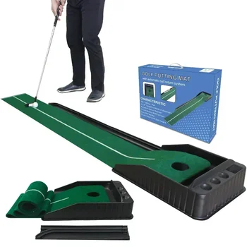 Golf Putting Green 7.33 FT*1 FT Golf Dajanje Trener Mini Golf Mat z Auto Žogo Vrne Funkcija za Domov/na Prostem/Pisarniško Uporabo