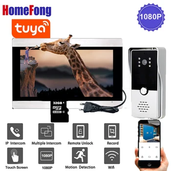 Homefong Smart Wifi Villa Video Vrata Phone 7 Palčni Brezžični Video Interkom Sistem Tuya Smart za Home Security 1080p Zvonec