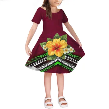 HYCOOL Dekleta Obleko Havajih Polinezijski Poletnih Otroške Obleke Za Dekleta 2021 Priložnostne Dekleta Plaža Sundress Najstniški Otroci Teen Oblačila