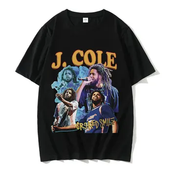 J Cole 2023 Nov Grafični T-shirt Letnik 90. letih Rapper Hip Hop Prevelike majice Moške Ženske Modni 100% Cotton Tee Shirt Ulične