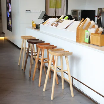Jedilni Stol Preprost Dnevnik Bar Stol Nordijska Veter Bar Cafe Sprejem Stolček Doma barski Stoli Za Kuhinjo Multi-funkcijo