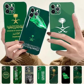 Kraljevina Saudova Arabija Zastavo Primeru Telefon Za IPhone 14 13 12 11 Max Pro XS X XR SE 2020 6 7 8 Plus Mini Zaščitni Lupini