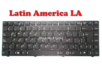 Laptop Tipkovnici Shuttle E14 MP-11J78LA-F5163 82R-14D240-4085 11J7F5163LAL-D latinska Amerika LA Brez Okvir Black Nova