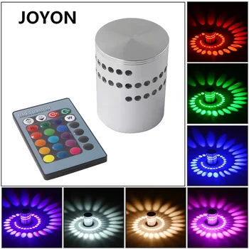 LED Spirala Luknjo Stenske Luči, Več Barv Z RGB Daljinski upravljalnik, ki je Primerna Za Dvorano KTV Bar Doma Dekoracijo Umetnosti Stenska Svetilka