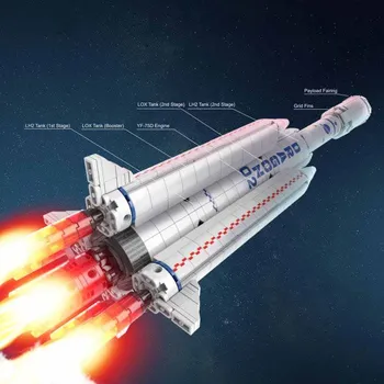 Letalski Raketni Model Opeke Smešno Ustvarjalni Prostor Postaja gradniki Astronavt Temo DIY Zbrati Opeke Igrače za Fante, Otroci