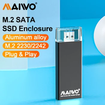 MAIWO M. 2 SSD Primeru, M. 2 USB 3.0 5Gbps Aluminijasto Ohišje USB A, da SATA PCIe Zunanje Ohišje za M2 NGFF SSD 2230 2242 za PC