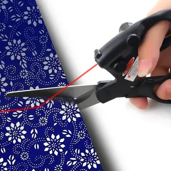 NOVO Priljubljeno Novo Profesionalno Lasersko Vodene Škarje Za domače Obrti Zavijanje Daril Tkanine Šivanje zmanjšati Naravnost Hitro Škarje Strižna