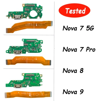 Novo Za Huawei Nova 7 Pro 8 Se 9 10 Polnilnik USB Dock Priključek Vrata Polni Penzion Flex Kabel Z Mikrofonom
