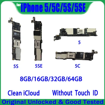 Original Odklepanje Mainboard Čisto ICloud Za IPhone 5, 5C 5S 5SE 6 Plus 6S Plus 6SP matične plošče, Ne Dotik ID Logiko Odbor Celoti Preizkušen