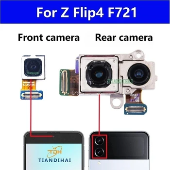Original Sprednji Fotoaparat Nazaj Za Samsung Galaxy Ž medije flip4 F721 F721B F721U Flip 4 Zadaj Čelnega Selfie Modula Kamere Flex Kabel