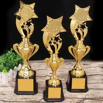 Plastični Nagrado Pokal Konkurence Športne Igre, Zlato Plating Nagrada Nagrada Pokal Šoli Nagrajevanje Oskrbe Zvezde